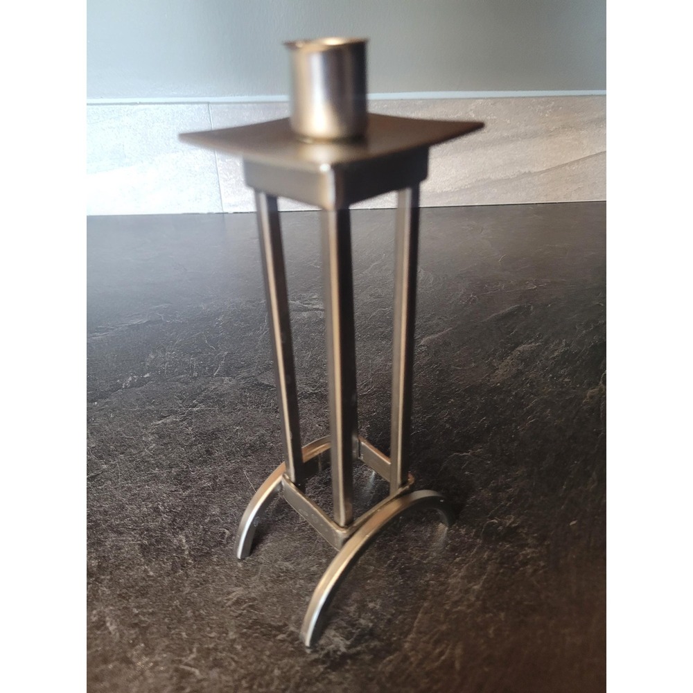 Modern Stainless Steel Taper Candle Holder – 8 Inch Minimalist Candle Stick